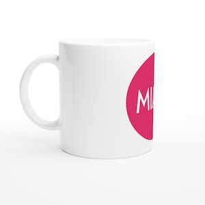 Miami Pink Mug | 11oz Ceramic Coffee Cup | Tropical Florida Souvenir Gift | Beach Lover Pink Cup image 1
