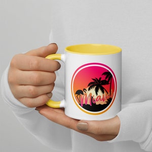 Miami Sunset Tasse mit Farbe Innen | Due Italiani eine Miami Original Collection