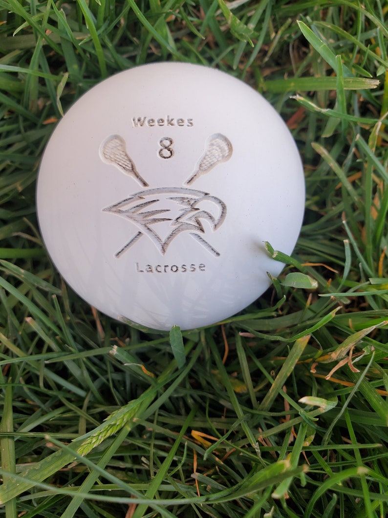 Lacrosse Ball Personalized/ Customized White Ball