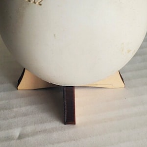 Lacrosse Ball Personalized/ Customized White- Wood Stand