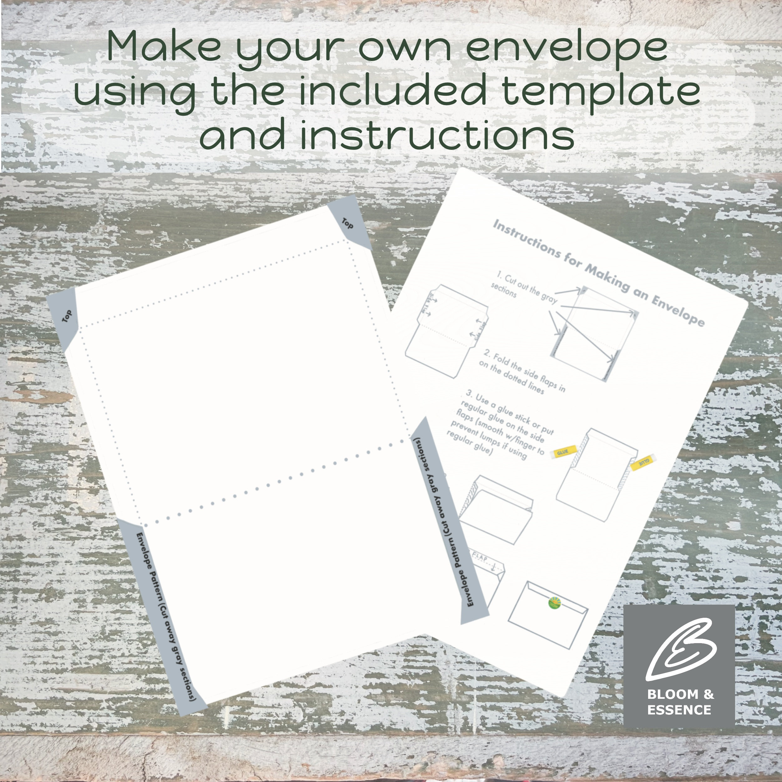 Greeting Card Printable 5”x7” Blank Handmade Folk Art Surface Pattern ...