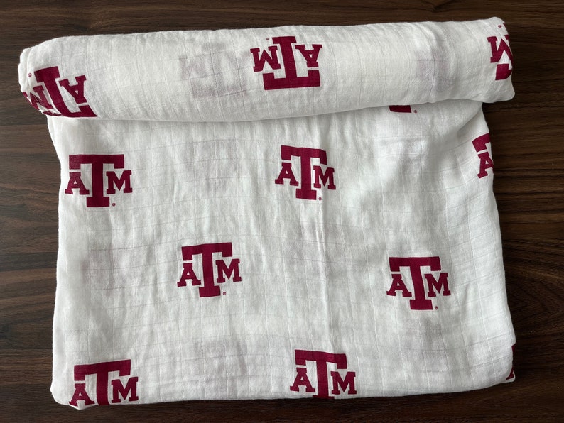 Aggie Swaddle Texas A M Receiving Blanket Texas A M Etsy