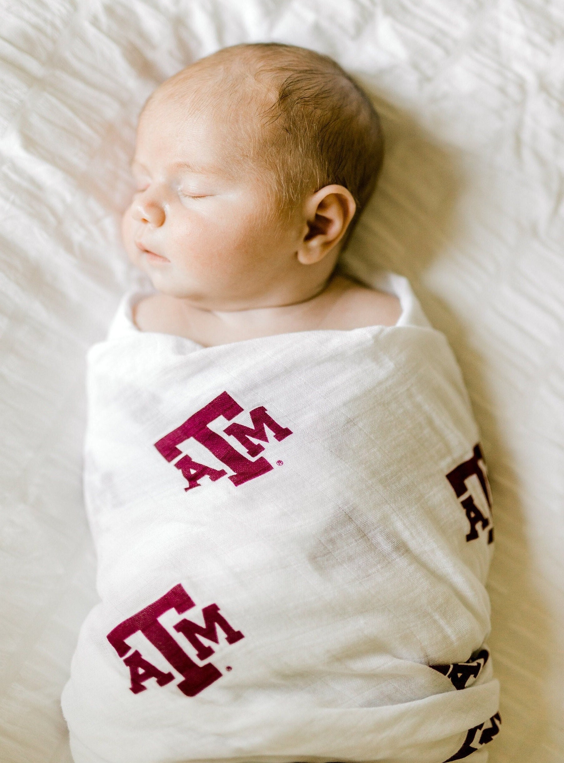 Aggie Swaddle | Texas A M Receiving Blanket | Texas A M blanket | Aggie Baby Blanket | Aggie Newborn