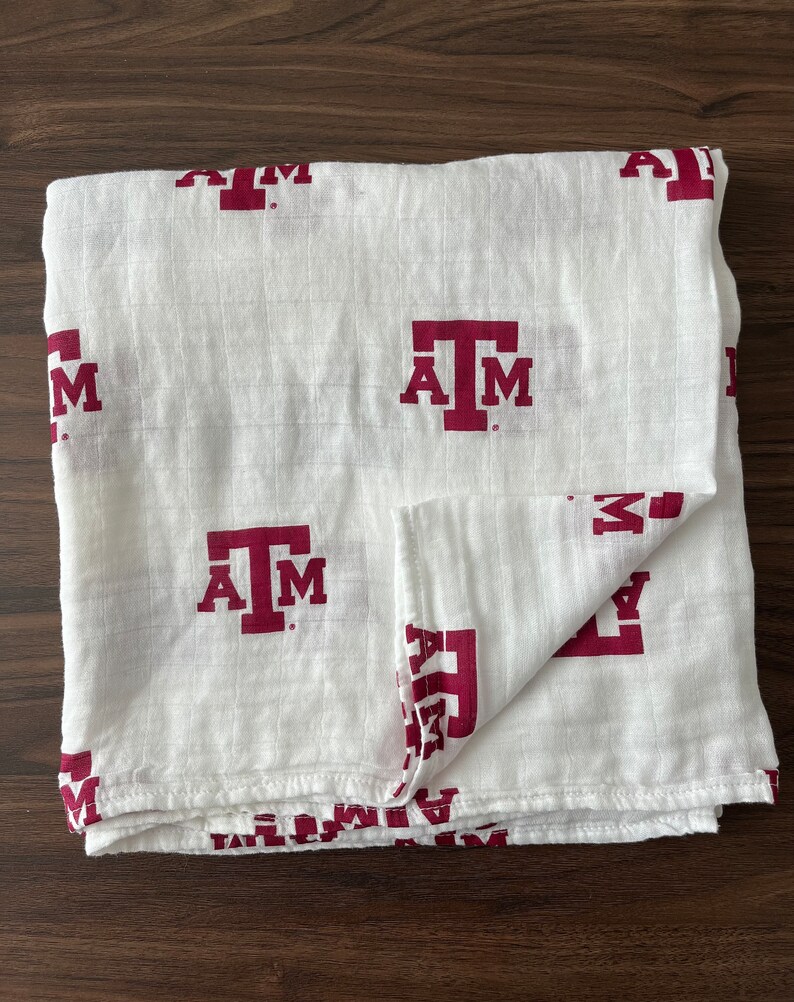 Aggie Swaddle Texas A M Receiving Blanket Texas A M Etsy