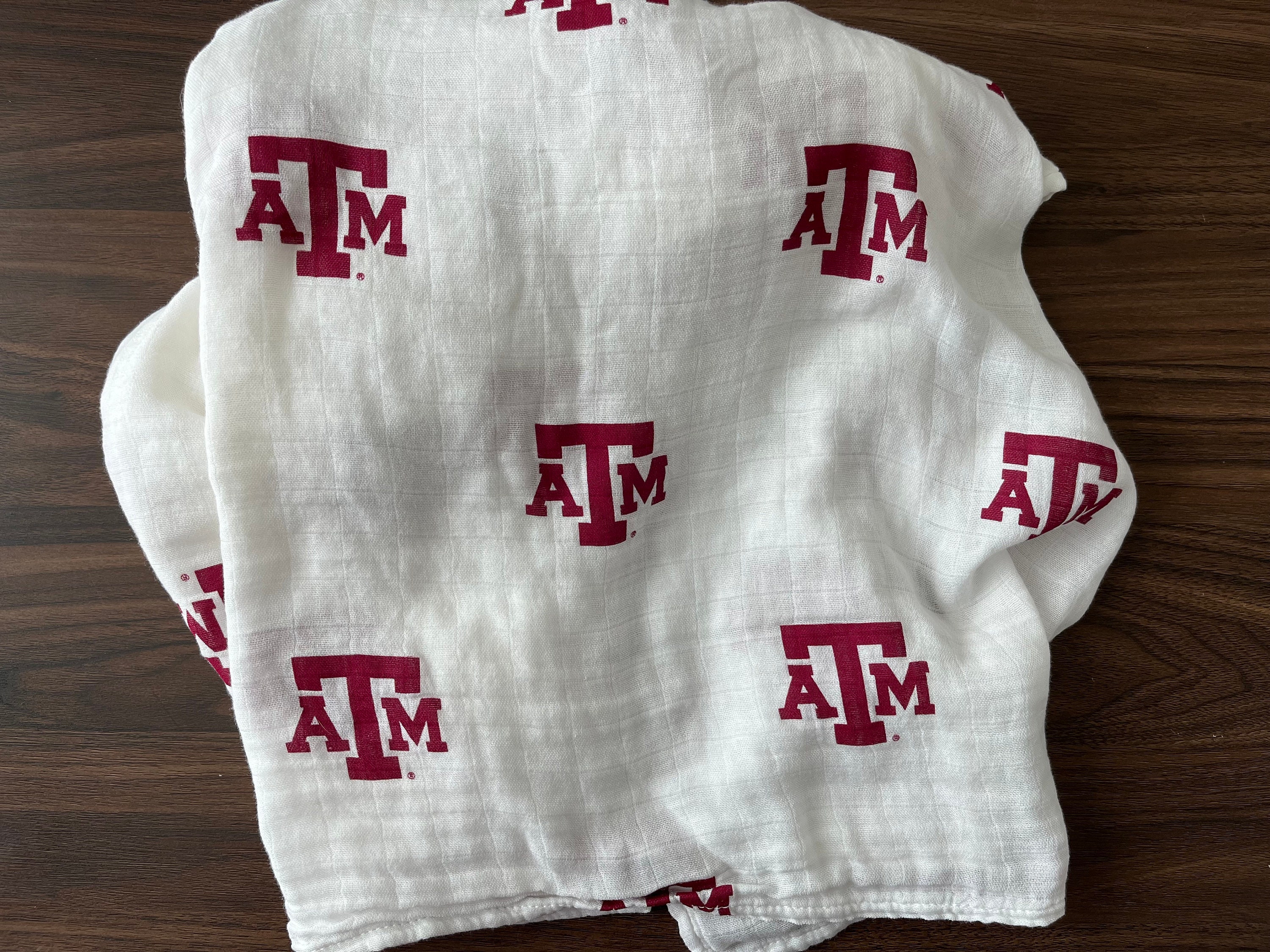 Aggie Swaddle Texas A M Receiving Blanket Texas A M Etsy