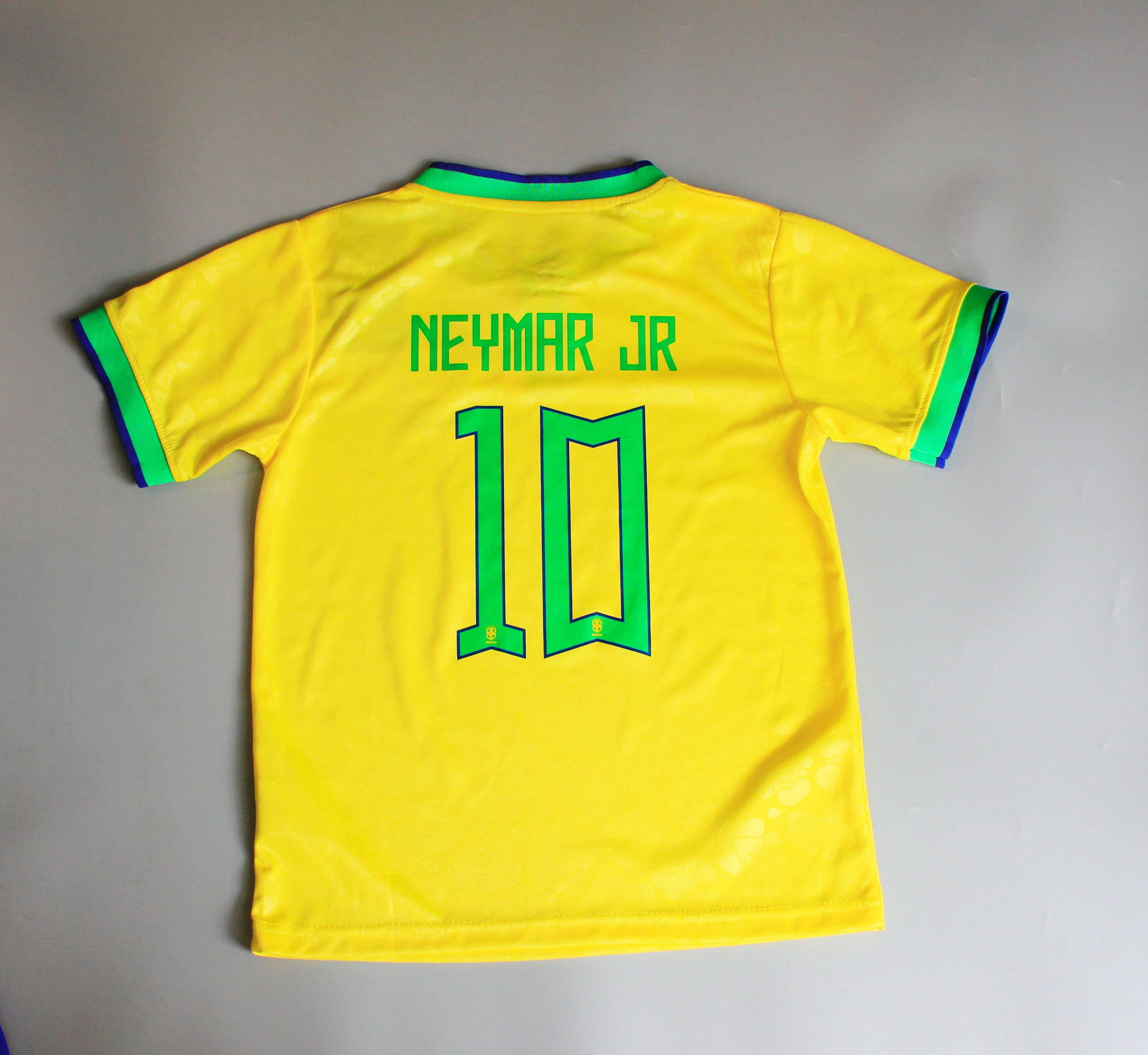 Conjunto de camiseta de Brasil Neymar Heim - Niños y adultos