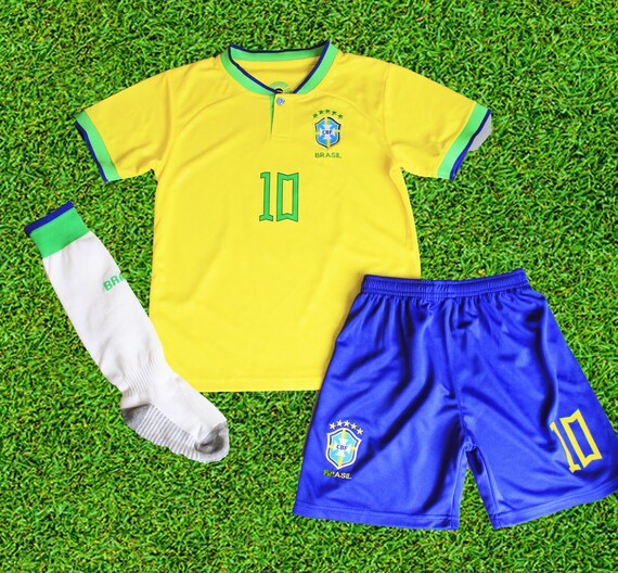 New Kids Brazil Neymar Home Premium Soccer Uniform 2022,brasil Kids Jersey, Soccer  Jersey,brasil Jersey,brasil Kids Jersey, Soccer Jersey 