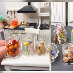 Real Miniature Cooking Glass Jar Perfect For Real tiny Food Cooking Or dollhouse Accessories