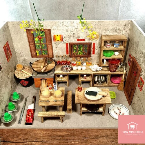 Real Miniature Kitchen Set Can Cook Real Mini Food Perfect for Etsy