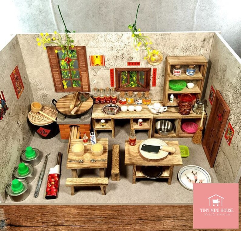 Real Miniature Kitchen Set Can Cook Real Mini Food Perfect For Your Children Play And Tiny Cooking show Set 1