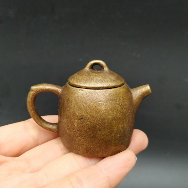 Real miniatura de trabajo cocina brass cooper kettle