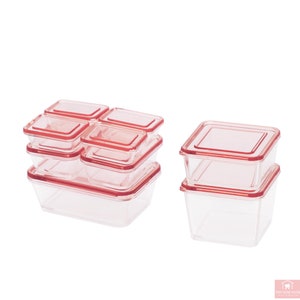 Miniature Real food storage box for cooking miniature or dollhouse kitchen decorations