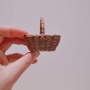 Real Miniature basket for dollhouse miniature