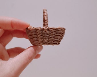 Real Miniature basket for dollhouse miniature