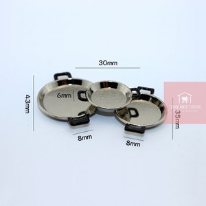 Real miniature Ear pan set for cook tiny food
