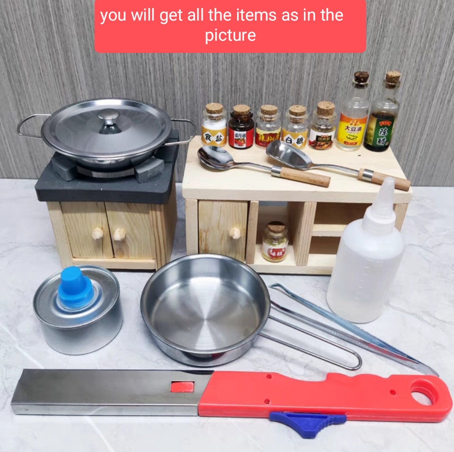 Real Mini Kitchen Set Can Cook Real Tiny Food Perfect for Your Etsy