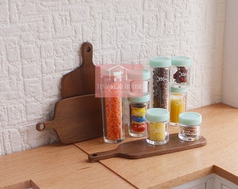 Boîtes miniatures de stockage d'épices pour petite cuisine (8 pièces)