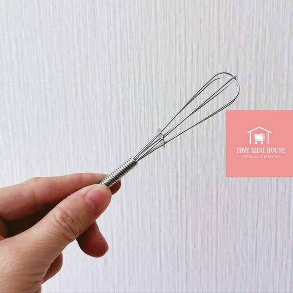 Miniature Real Cooking - whisk miniature for real Tiny Cooking or dollhouse miniature kitchen.