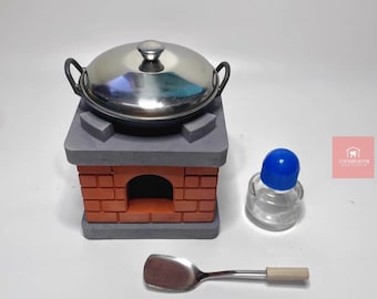 Miniature Kitchen Stove: Real Tiny Food Cooking Set