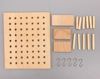 1:12 Scale Wooden Pegboard Combination Organizer Shelf Hook perfect for your real mini kitchen or dollhouse kitchen