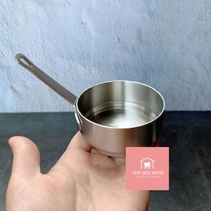 Miniature SS Sauce Pan For Real Cook Tiny Food Or Miniature Cooking