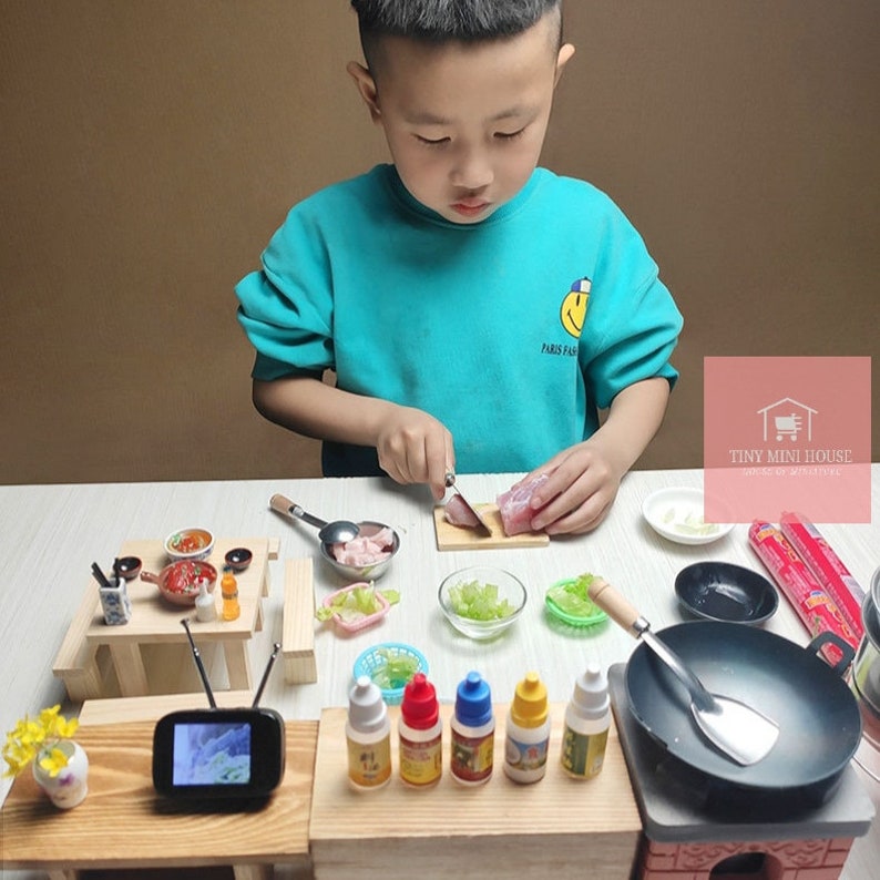 Real Working Miniature Kitchen Set for Cook Real Mini Food Etsy