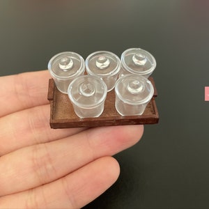 Real Miniature Spice Jar Container Set For Real Tiny Cooking Or Dollhouse Kitchen Miniature.