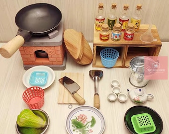 Miniature Kitchen Set: Real Cooking Cookware, Interactive Toy (40x30x30 CM)