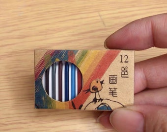 Real Miniature Crayon Can Real Draw perfect for you dollhouse collection