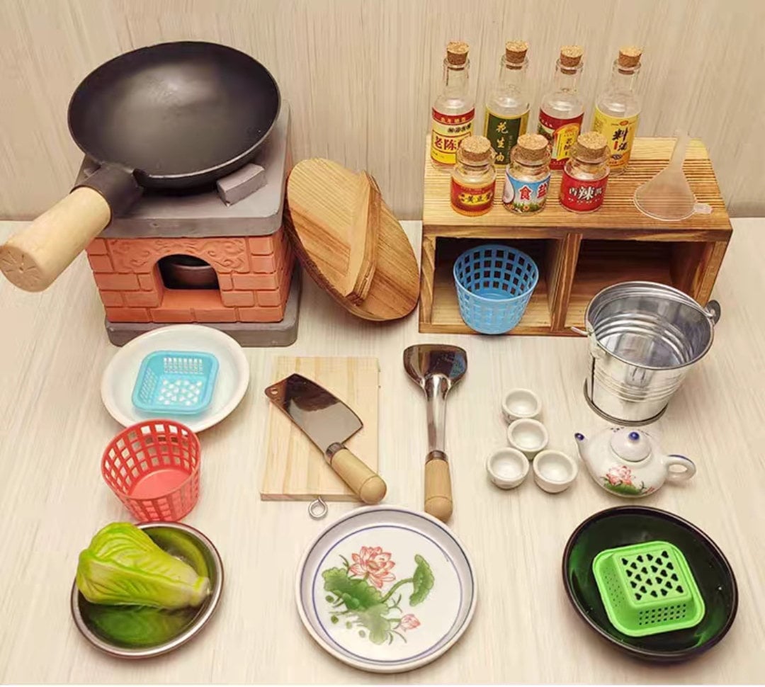 REAL Working Mini Kitchen Set for Cook Real Tiny Food Include All ...