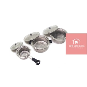 Miniature Cooking Pan: Tiny Dollhouse Kitchenware