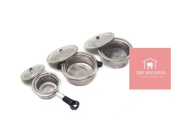 Miniature Cooking Pan: Tiny Dollhouse Kitchenware