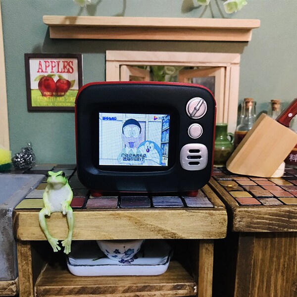 Real Working Miniature Television TV Can Watch Real Movie Perfect for Your Dollhouse or Mini kitchen Collection