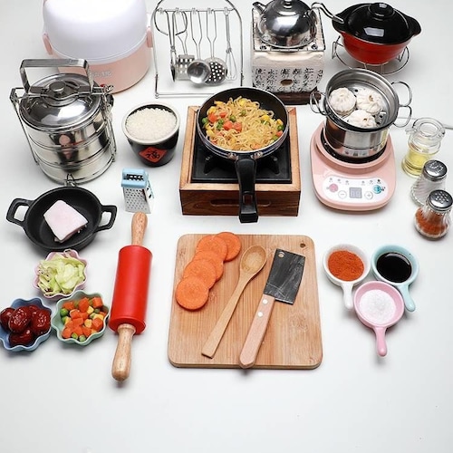Real Miniature Cooking Kitchen Set Food Grade for Cook Real Etsy