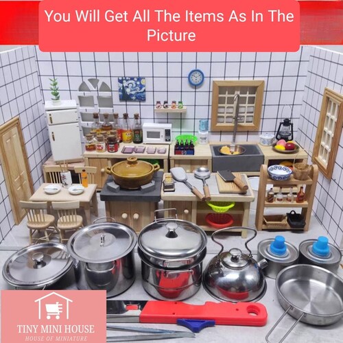 Real Miniature Kitchen Set Can Cook Real Mini Food Perfect for Etsy