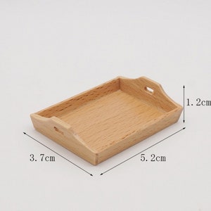 1/12 and 1/6 Real Miniature Wooden Tray for Real Mini Cooking - Etsy