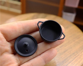 Real Miniature Cooking Pan Pot For Mini Kitchen or dollhouse Miniatures