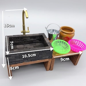Real Miniature Working Faucet Sink Can Really Water Flow