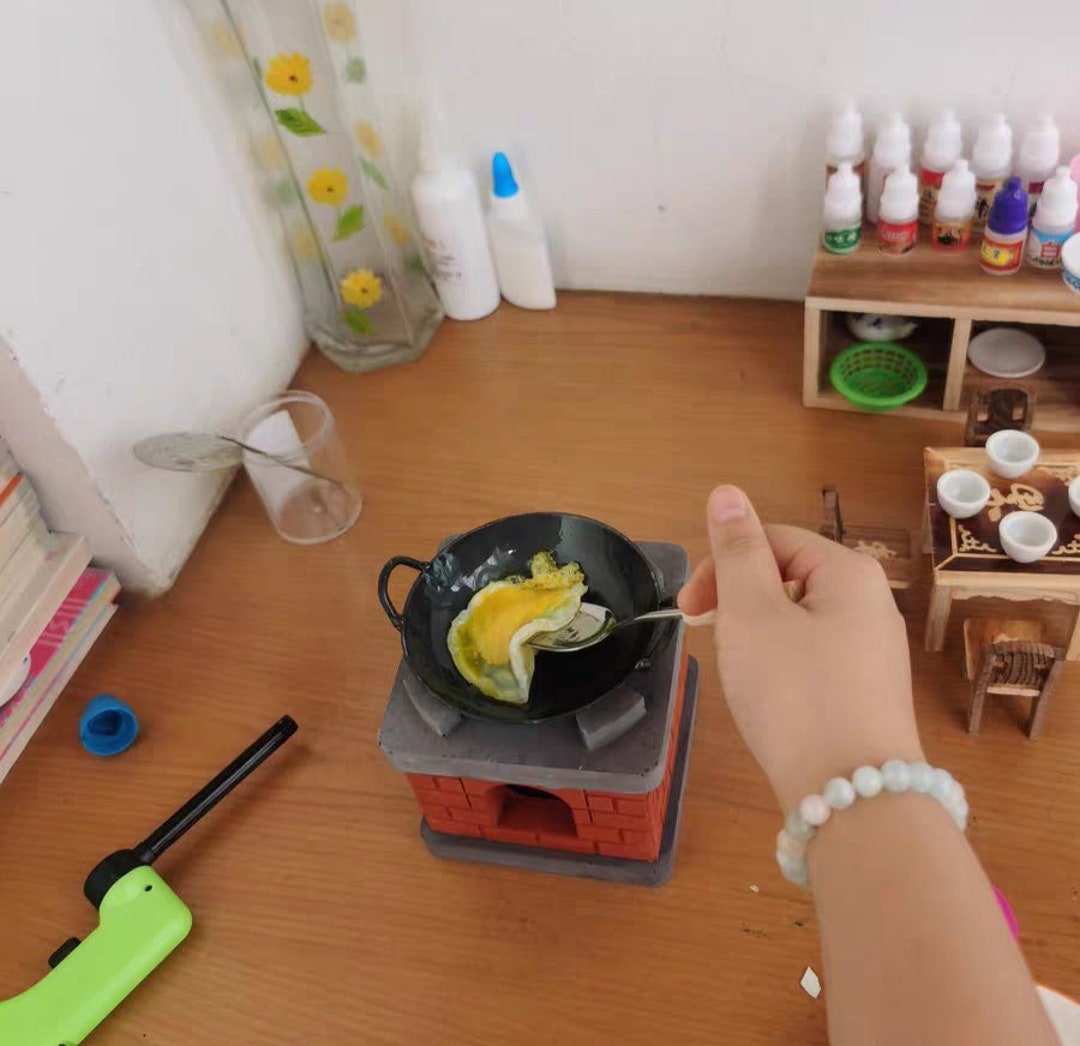 Working Mini Kitchen Set: Real Tiny Food Cookware for Dollhouse - Etsy