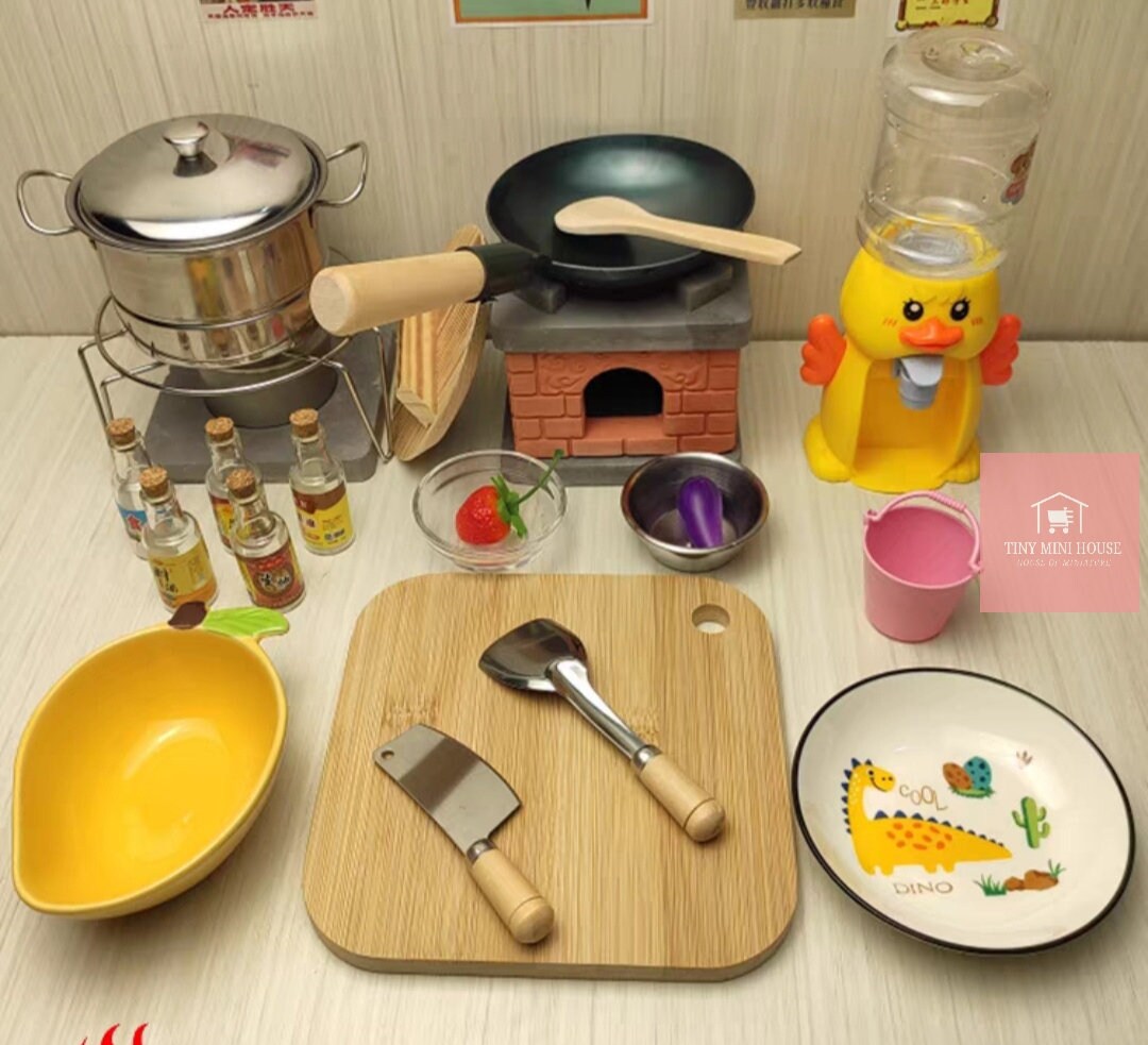 Real Working Miniature Kitchen Set for Cook Real Mini Food Etsy UK