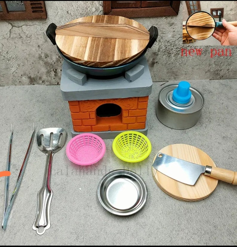 REAL Working Mini Kitchen Set for Cook Real Tiny Food Include All