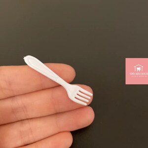 Miniature Fork: Dollhouse Kitchen Accessory