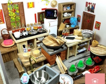 REAL Mini kitchen set Can Cook Real Mini Food include all cookware set in picture for cook real Tiny food