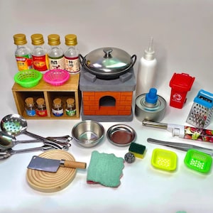 Real Miniature Kitchen Set Include All cookware Can real cook mini food And Food Grade