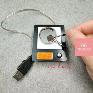 Véritable mini réchaud 1:12 réchaud électrique miniature fonctionnel pour la cuisson de petits aliments