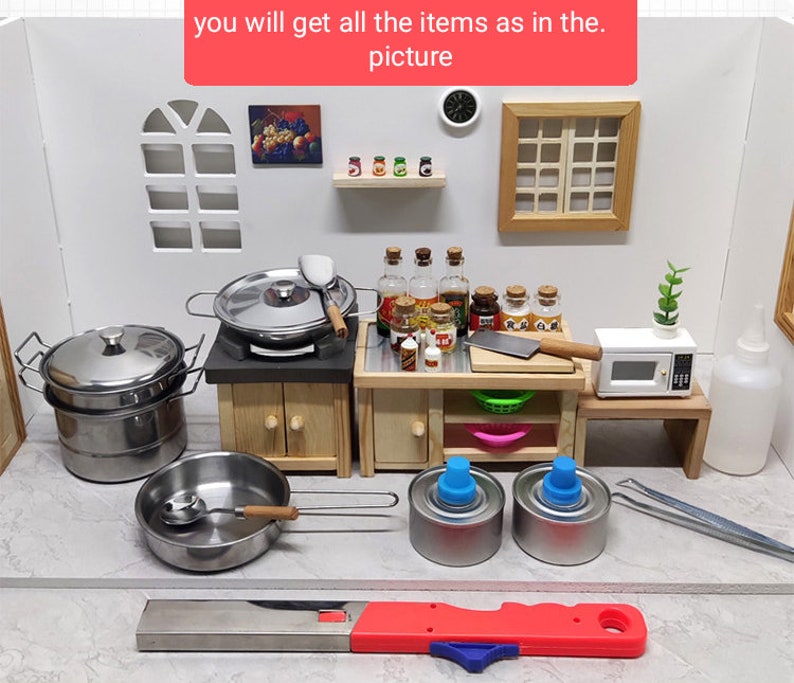 Real Mini Kitchen Set Can Cook Real Tiny Food Perfect for Your Etsy