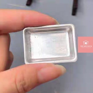 Real Miniature Cooking: Mini Baking Silver Cake Pan Tray For Rea Tiny Cooking Perfect For You Mini Kitchen.