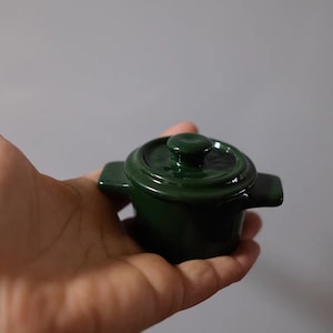 Real Miniature Cooking Ceramic Pot Perfect for Your Real Mini Kitchen Or dollhouse