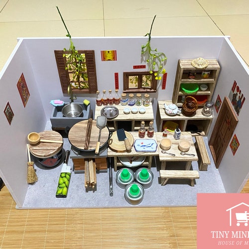 Real Miniature Kitchen Set Can Cook Real Mini Food Perfect for Etsy