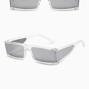 Give Me Goosebumps Sunglasses, Rave Eyewear, Festival Eyewear, Y2K, Fashion Sunglasses, Party Sunglasses, Holographic, Silver, Future Vibe